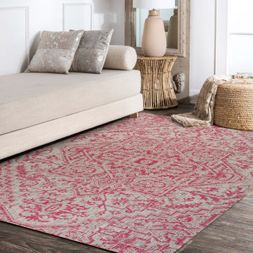 Estrella Bohemian Medallion Textured Weave Indoor/outdoor Area Rug